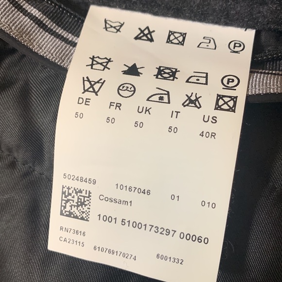 BOSS HUGO Boss Cassman coat wool blend zip/button front pockets lined men 40R - Picture 9 of 14